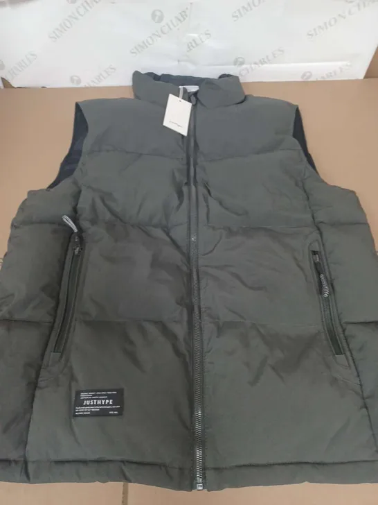 JUST HYPE MENS GILET IN GREY - XL