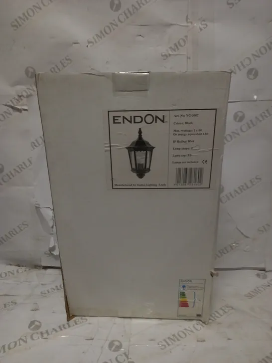 ENDON VICTORIAN INSPIRED WALL HANGING LIGHT FITTING IN BLACK, E27 MAX WATT 60W ESE 13W - COLLECTION ONLY