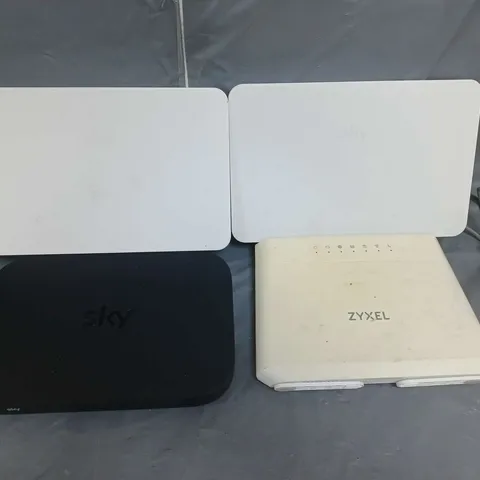 LOT OF  10 BROADBAND ROUTERS SKY AND ZYXEL