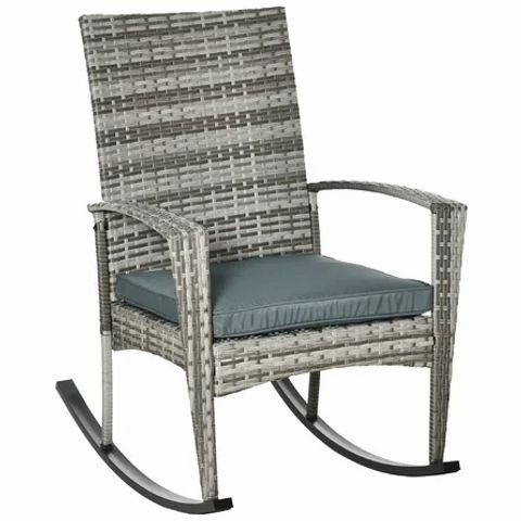 BOXED RATTAN ROCKING CHAIR 