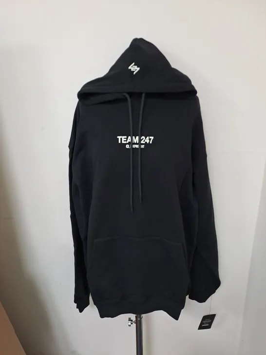 REPRESENT 247 OVERSIZED HOODIE BLACK - LARGE