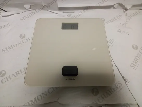 BRABANTIA RENEW BATTERY FREE BATHROOM SCALE, SOFT BEIGE