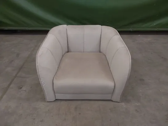 DESIGNER LOREN CHAMPAGNE VELVET ARMCHAIR 