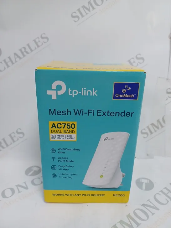 BOXED SEALED TP-LINK AC750 WIFI RANGE EXTENDER