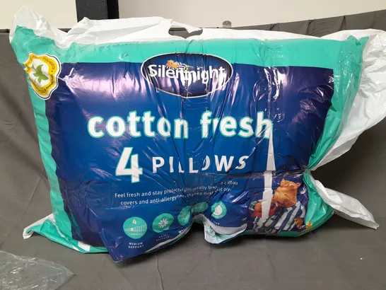 4 SILENTNIGHT COTTON FRESH PILLOWS