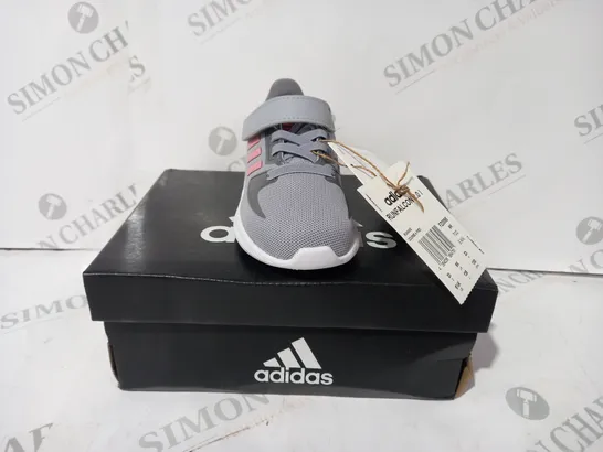 BOXED PAIR OF ADIDAS RUNFALCON 2.0 KIDS SHOES IN GREY/PINK UK SIZE 6