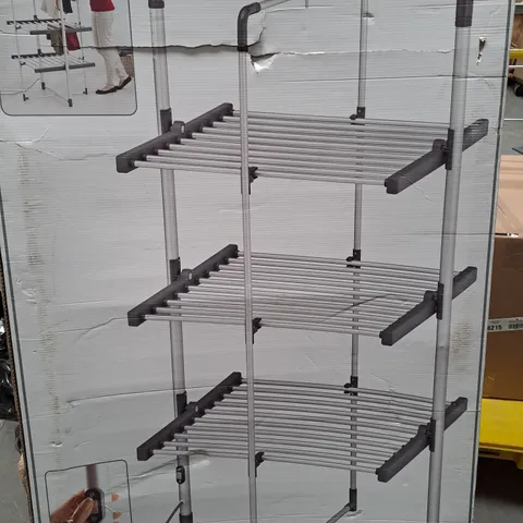 3 TIER BLACK + DECKER HEATED AIRER - CHROME (COLLECTION ONLY)