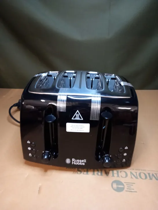 RUSSELL HOBBS BLACK 4 SLICE TOASTER