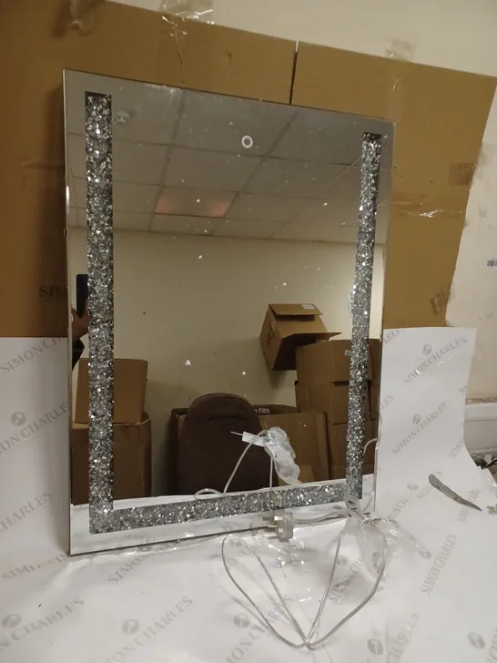 LARGE CRYSTAL LIGHT UP MIRROR