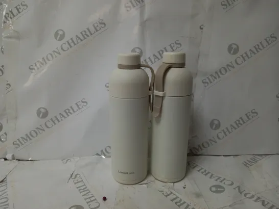 LOCK & LOCK SET OF 2 INSULATED DUAL-OPENING WATER BOTTLES