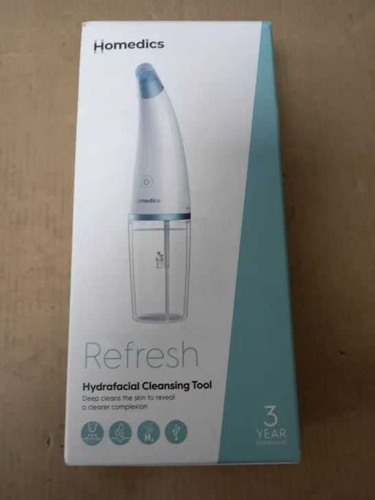 BOXED HOMEDICS REFRESH HYDROFACIAL CLEANSING TOOL