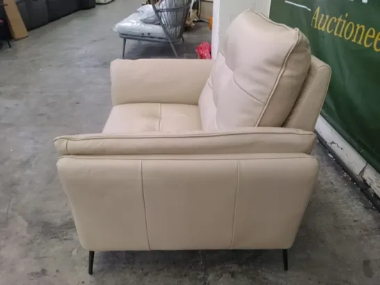 QUALITY ITALIAN DESIGNER BOLZANO ELECTRIC RECLINER CHAIR - BEIGE LEATHER