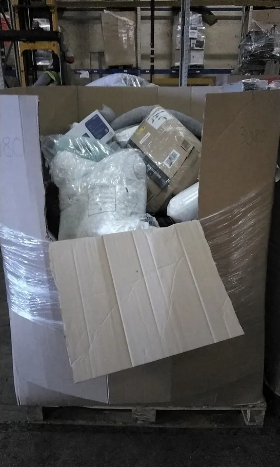 PALLET OF ASSORTED HOUSEHOLD GOODS TO INCLUDE MULTIFUNCTIONAL PILLOW, NECK PILLOW, WIND DOOR STOPPER ETC.