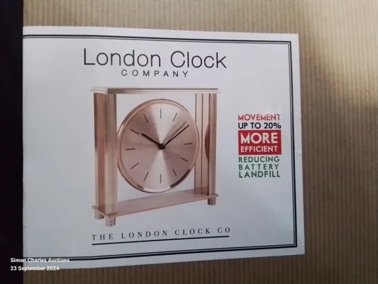 BOXED LONDON COMPANY ANALOG METAL TABLETOP CLOCK