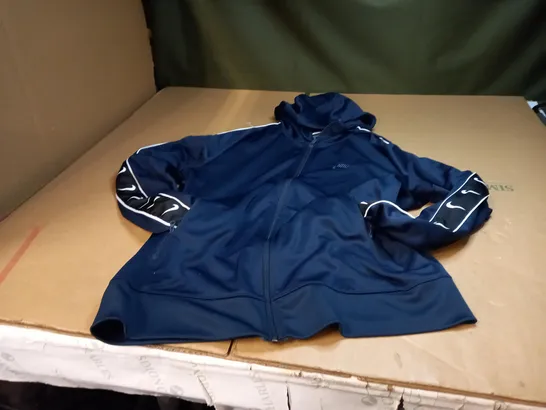 NIKE NAVY BLUE HOODED TRACKSUIT JACKET - L 