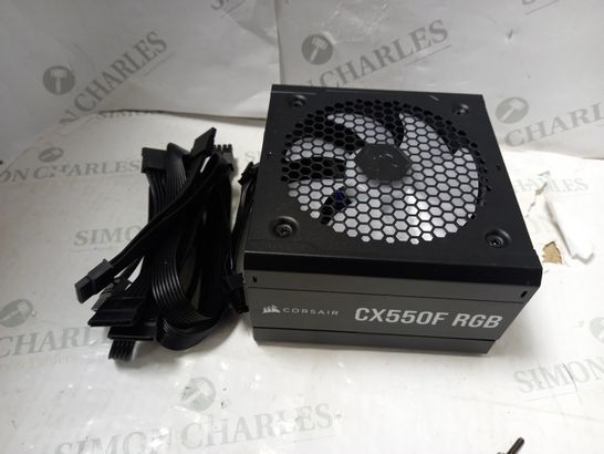CORSAIR CX550F RGB, 80 PLUS BRONZE FULLY MODULAR ATX POWER SUPPLY - BLACK