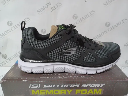 SKECHERS SPORTS MEMORY FOAM BLACK TRAINER - SIZE 11