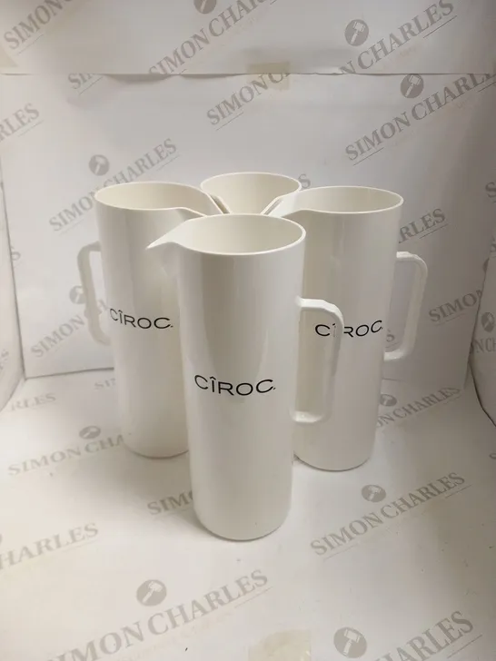 8 BRAND NEW CIROC WHITE ELITE 1.7 LITRE TALL JUGS(2 BOXES)