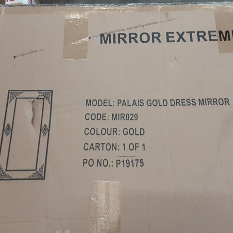 BOXED VIGUE/GOLD FRAMED LEANING FULL LENGTH MIRROR - 1OF 1