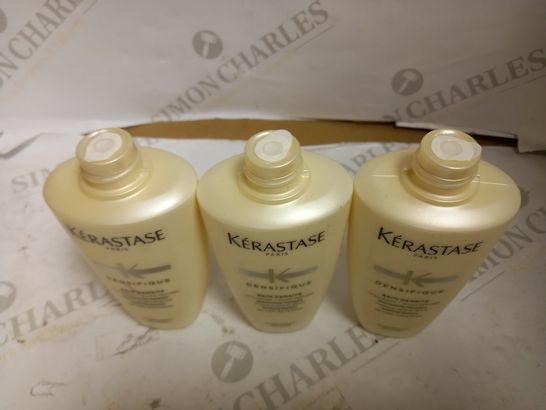 LOT OF 3 KERASTASE BAIN DENSITE SHAMPOOING REPULPANT 250ML