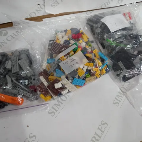 THREE BAGS OF ASSORTED LEGO PIECES