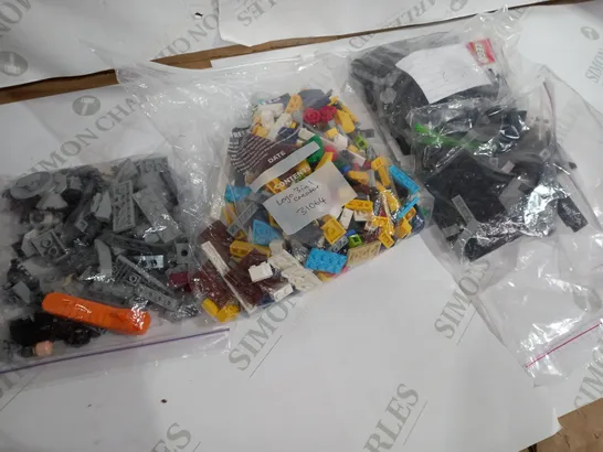 THREE BAGS OF ASSORTED LEGO PIECES