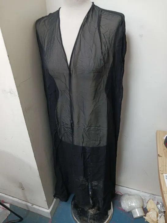 ZARA LONG NEGLIGEE  BLACK SIZE UK M-L