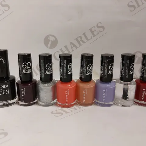 BOX OF APPROX 10 RIMMEL 60 SECOND SUPER SHINE POLISH