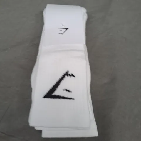 GYMSHARK PACK OF 3 CREW SOCKS SIZE L 