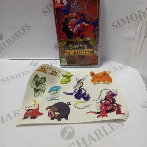 POKEMON SCARLET AND STICKERS