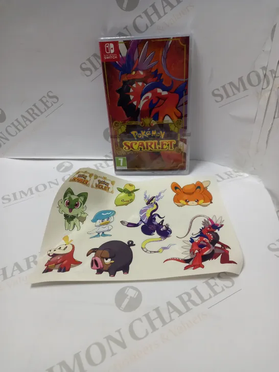 POKEMON SCARLET AND STICKERS RRP £47.99