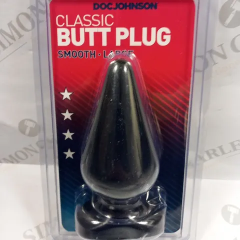 BOXED DOC JOHNSON CLASSIC BUTT PLUG SMOOTH LARGE