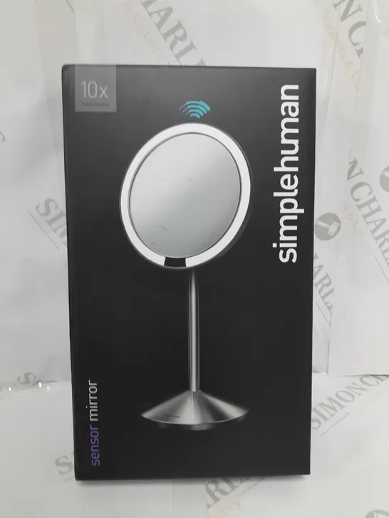 BOXED SIMPLEHUMAN SENSOR MIRROR FOLD BRUSHED 10X MAG