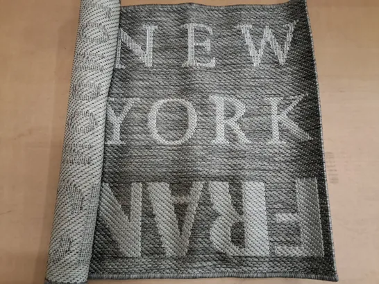 BRAND NEW PACO COUNTRY GREY RUG - 60X110CM