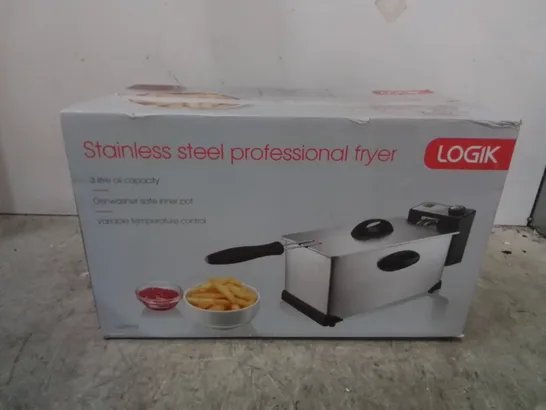 BOXED LOGIK STAINLESS STEEL PROFESSIONAL FRYER L30PFS12