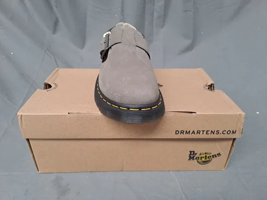 BOXED PAIR OF DR MARTENS JORGE II FL SHOES IN NICKEL GREY UK SIZE 5