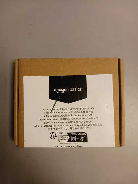 BOXED AMAZON BASICS INDUSTRIAL ALKALINE BATTERIES PACK OF 40