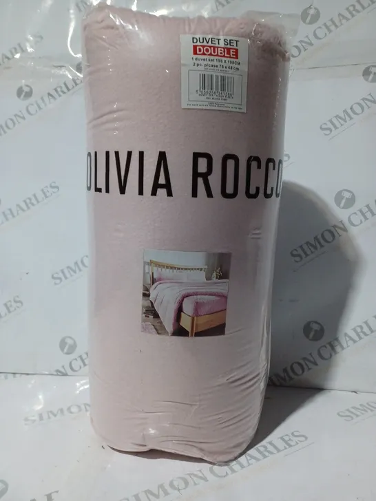 OLIVIA ROCCO DUVET SET IN PINK - DOUBLE SIZE