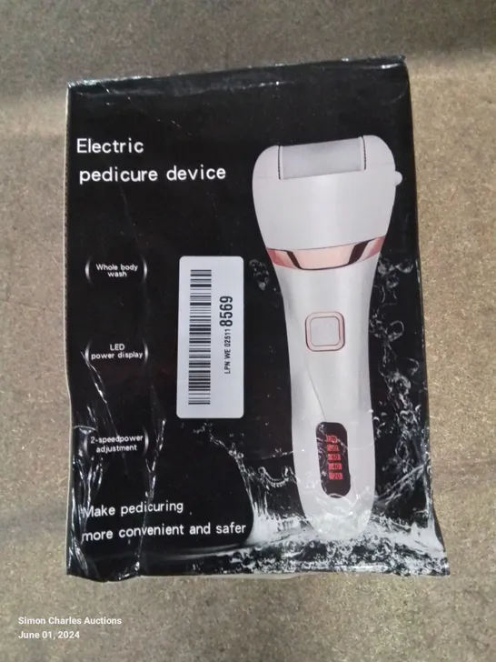 BOXED ELECTRONIC PEDICURE DEVICE