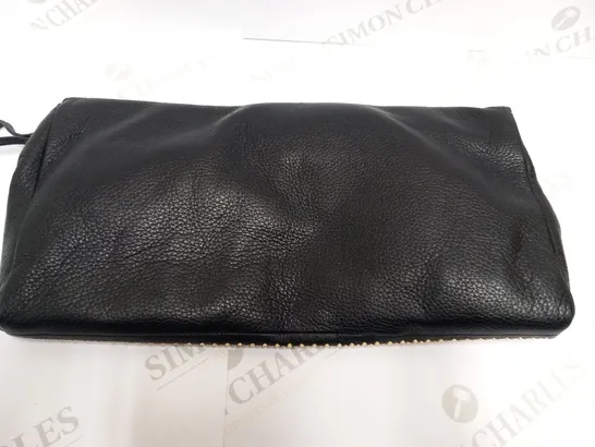 JIMMY CHOO BLACK AND GOLD LEATHER STUD LARGE CLUTCH BAG 