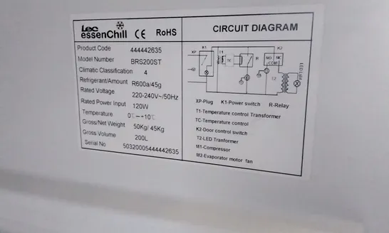 LEC ESSENCHILL REFRIGERATOR BRS200ST