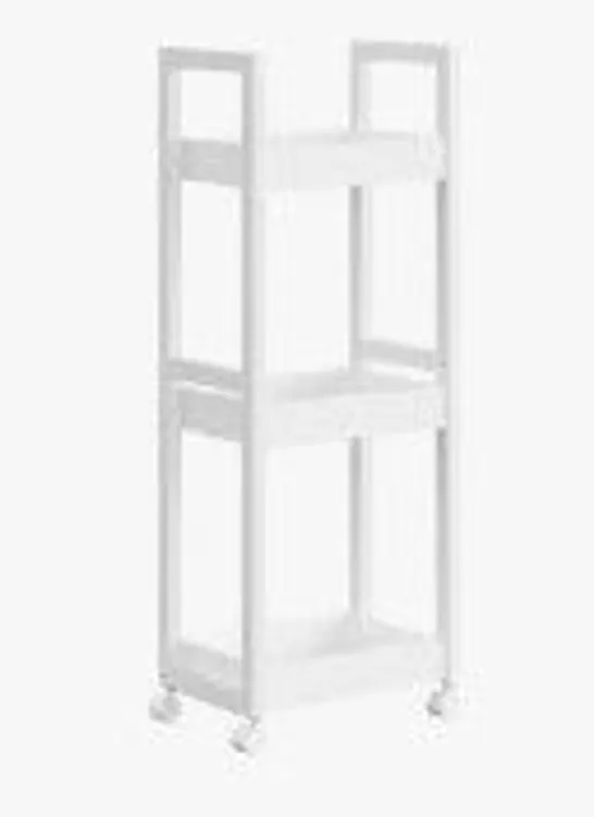 BOXED WHITE THREE TIER TROLLEY UNIT (1 BOX)