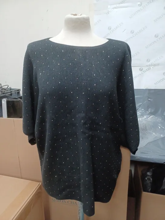 PHASE EIGHT BLACK AND GOLD JUMPER SIZE LARGE