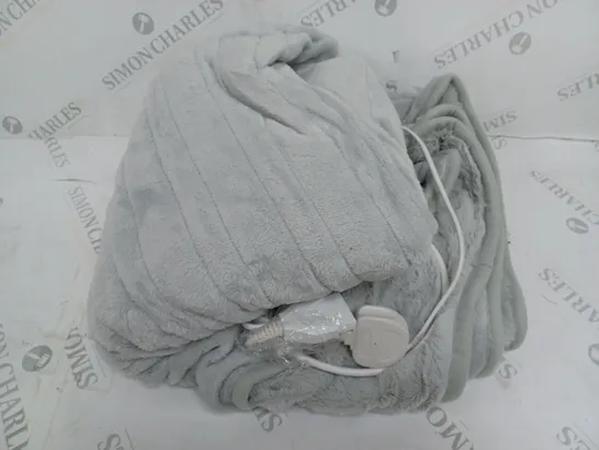 COZEE HOME HEATED BLANKET IN LIGHT GREY