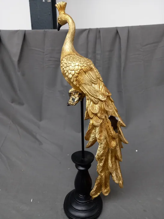 BOXED OUTLET ALISON CORK GOLD PEACOCK DECOR