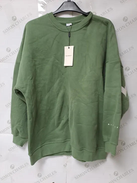 BLAKELY KHAKI GREEN SOFT JUMPER - MEDIUM