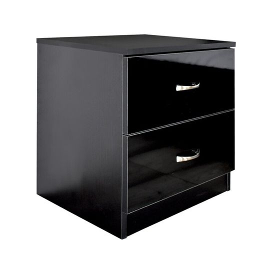 B9XED BRENDLE 2 DRAWER BEDSIDE TABLE BLACK