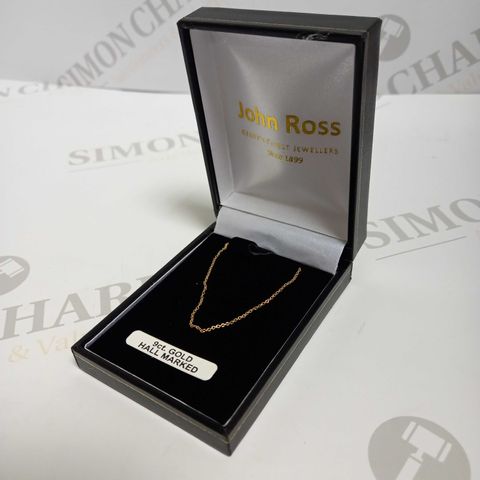 JOHN ROSS 9CT GOLD HALL MARKED CHAIN NECKLACE