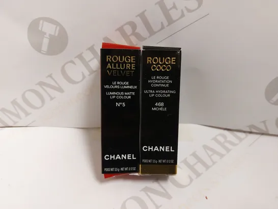 BOX OF 2 CHANEL ROUGE LIPSTICKS