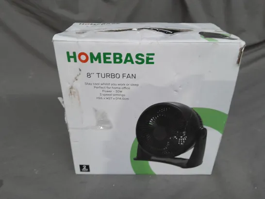 BOXED HOMEBASE 8" TURBO FAN